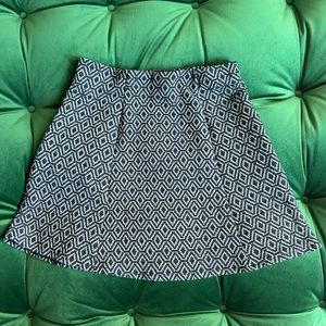 Blue Patterned Zara Mini Skirt